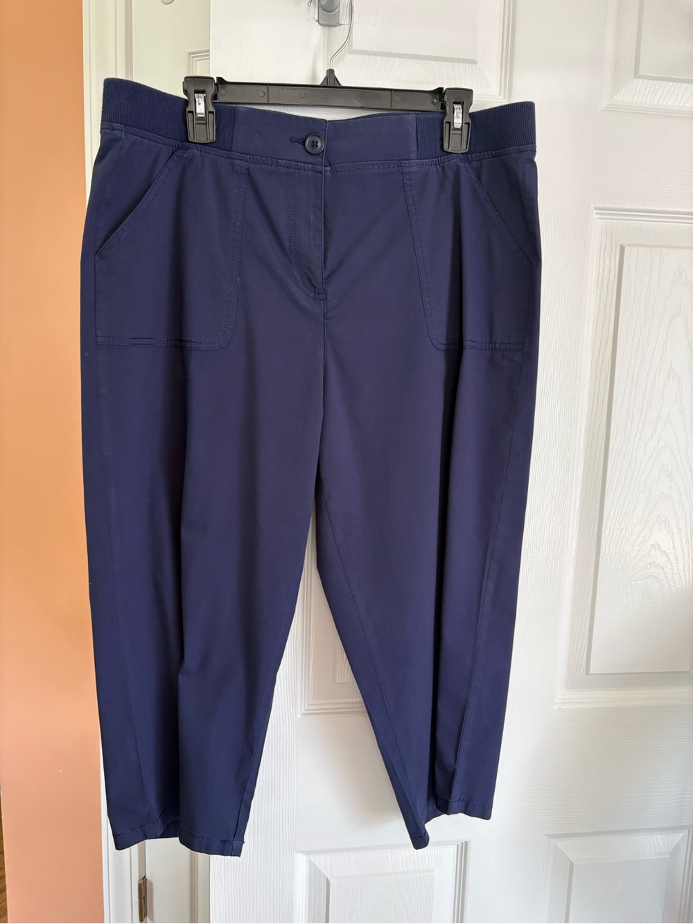 Kim Rogers Navy Ankle Pull-On Pants